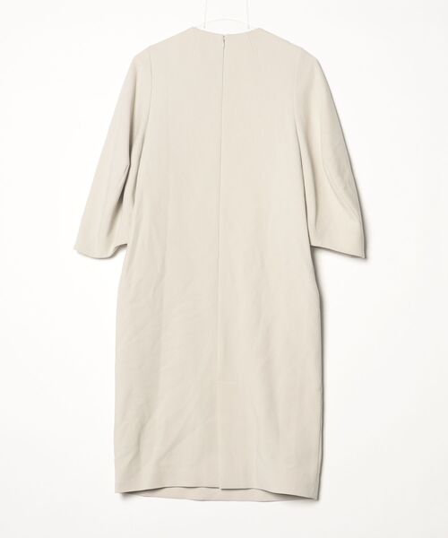 「Demi-Luxe BEAMS」 7分袖ワンピース 36 ベージュ レディース_画像2