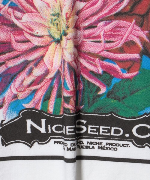 niche.（ニッチ） tシャツ 「別注」「Niche.」DAHLIA FLOWER Tシャツ