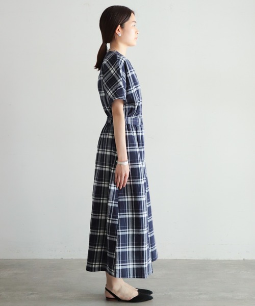 「NOMBRE IMPAIR」 半袖ワンピース FREE ブラウン レディース_画像5