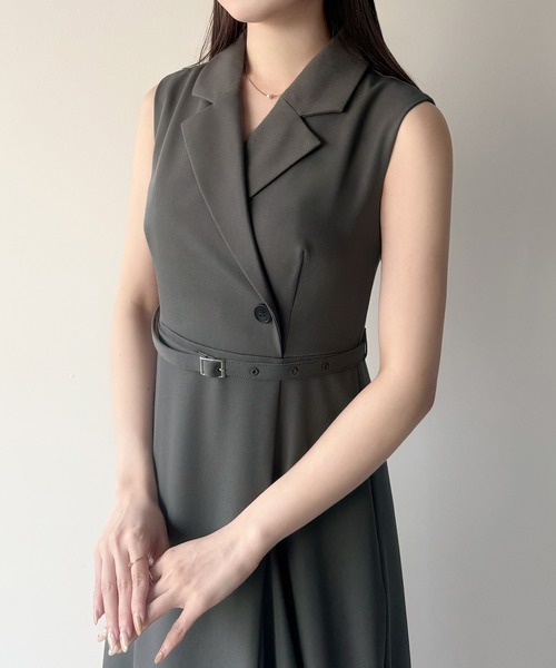 「mipiarl」 ノースリーブワンピース LARGE ブラック レディース_画像8