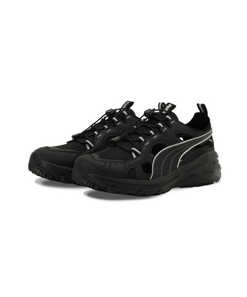 「PUMA」 シューズ 24.5cm ブラック×シルバー メンズ_画像2