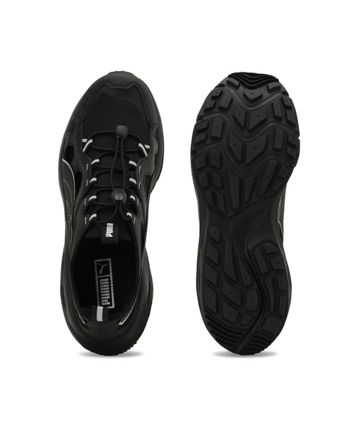 「PUMA」 シューズ 24.5cm ブラック×シルバー メンズ_画像4