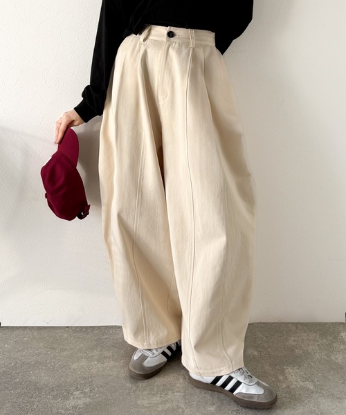 「Java」 チノパンツ SMALL ベージュ レディース_画像4