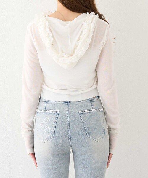 「Belle Charme」 ジップアップパーカー FREE アイボリー レディース_画像9