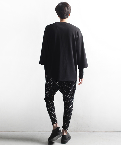 minsobi tシャツ 7分袖Tシャツ ビッグシルエットカットソー