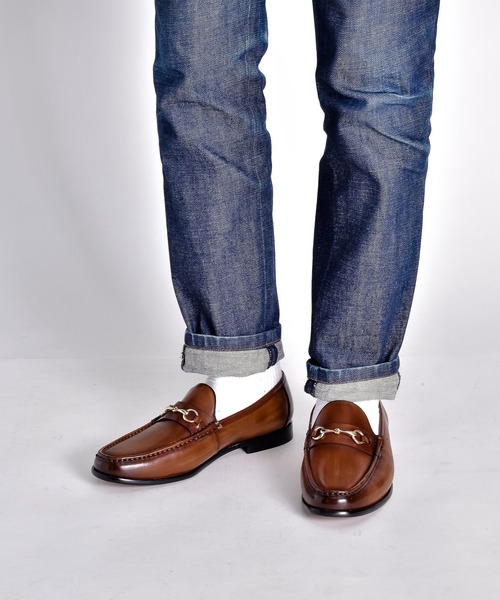 CESARE PACIOTTI　27.5　ビットローファー　スリップオン　茶 CESARE PACIOTTI 27.5 ビットローファー スリップオン 茶 正規