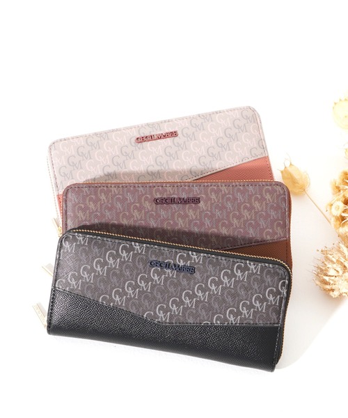 21年秋冬新作 Mcbee Cecil 財布 ラウンドロングウォレット モノ セシルマクビー 長財布 カラー ブラック Charitre Com