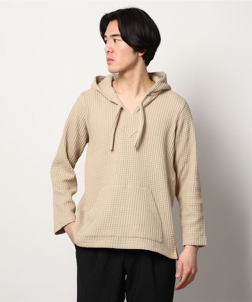 シーグリーン / ビッグワッフル メキシカン フーディー L セージカラー シーグリーン / ビッグワッフル メキシカン フーディー L セージ