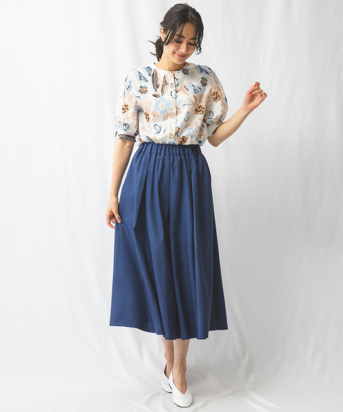 【極美品23100円】ナラカミーチェ♦️女子アナ✨2WAYボタニカルプリント 極美品23100円】ナラカミーチェ♦️女子アナ✨2WAYボタニカル