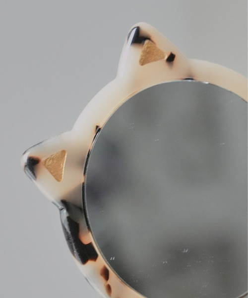 鼈甲 珊瑚 琥珀 コンパクトミラー手鏡 送料無料 おしゃれ