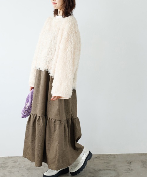 GeeRA（ジーラ） ワンピース ふくれジャカードキャミワンピース