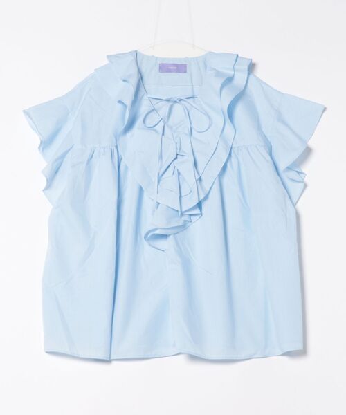 wee9s ブラウス シャツ big collar frill half blouse / 付け襟