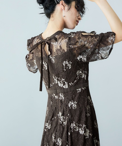 niana★　ニアナ　キーホールネック総レースドレス　結婚式　フォーマルドレス niana（ニアナ） ドレス キーホールネック総レースドレス : ZOZOTOWN