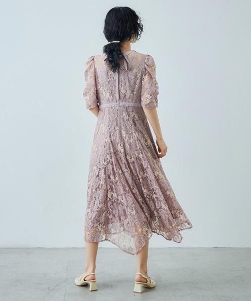 niana（ニアナ） ドレス キーホールネック総レースドレス : ZOZOTOWN