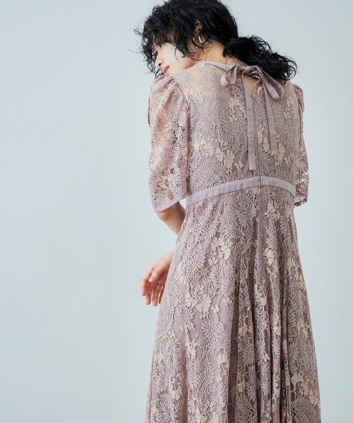 niana（ニアナ） ドレス キーホールネック総レースドレス : ZOZOTOWN