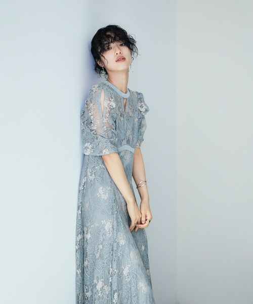 niana（ニアナ） ドレス キーホールネック総レースドレス : ZOZOTOWN