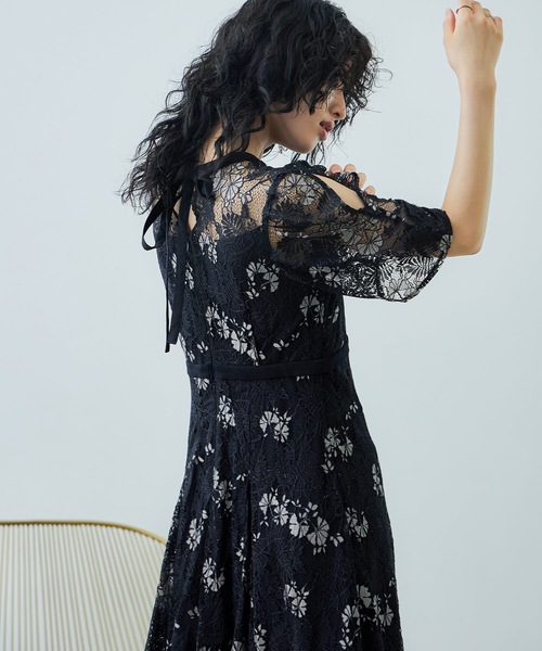 niana（ニアナ） ドレス キーホールネック総レースドレス : ZOZOTOWN