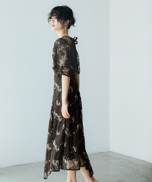 niana（ニアナ） ドレス キーホールネック総レースドレス : ZOZOTOWN