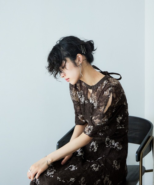 niana（ニアナ） ドレス キーホールネック総レースドレス : ZOZOTOWN