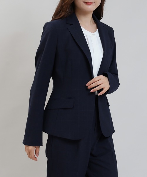 スーツ ジャケット (防シワ)(ウォッシャブル)素材 TRチェック  