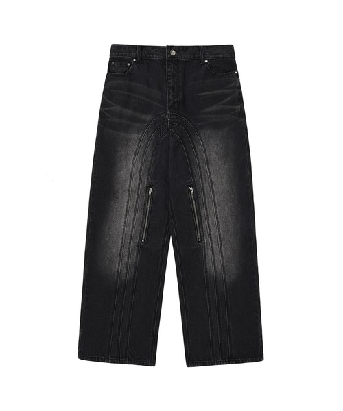 ★OY★C.B WAVE LINE WASHED ZIPPER JEANS-BLACK★正規品/送料込 ☆OY☆C.B WAVE LINE WASHED ZIPPER JEANS-BLACK☆正規品/送料込