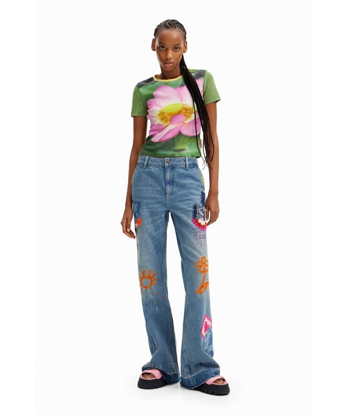 HANGRY&ANGRY グラフィックデニムパンツ Desigual ジーンズ デニム デニムパンツ 「Desigual x Tyler