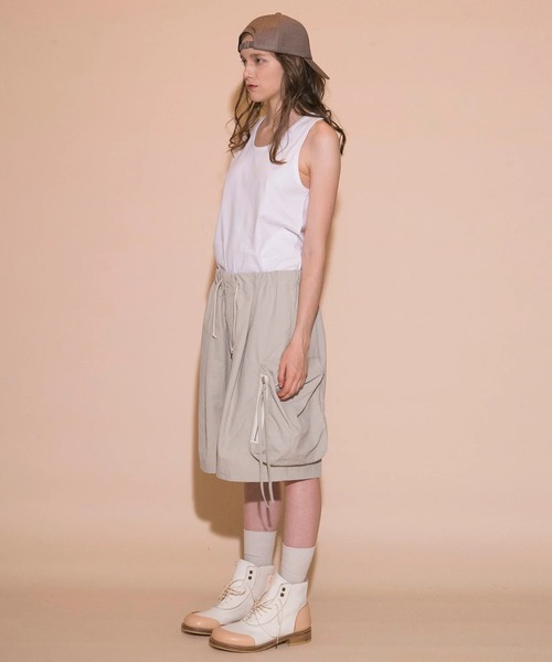 パンツ メンズ 「my beautiful landlet」NYLON TAFFETA WIDE SHORT PANTS｜zozo｜07