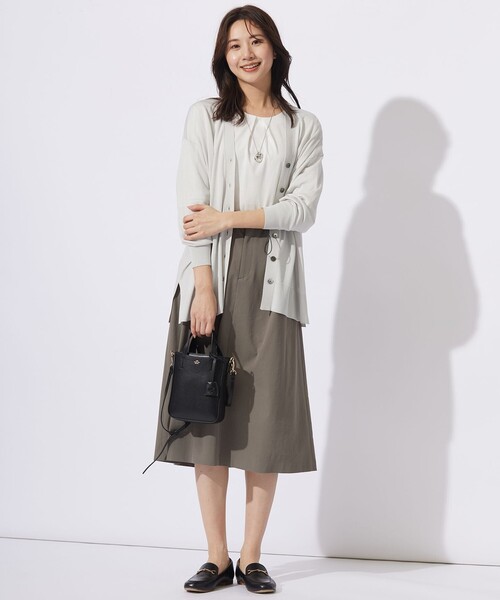 tシャツ 「洗える」プレーティングジャージー フロントタック カットソー レディース tシャツ 「洗える」プレーティングジャージー フロントタック