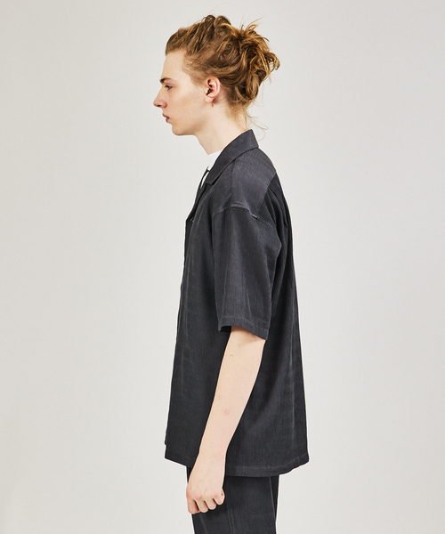 AH ABAHOUSE シャツ 「AH / セットアップ対応」楊柳 オープンカラー