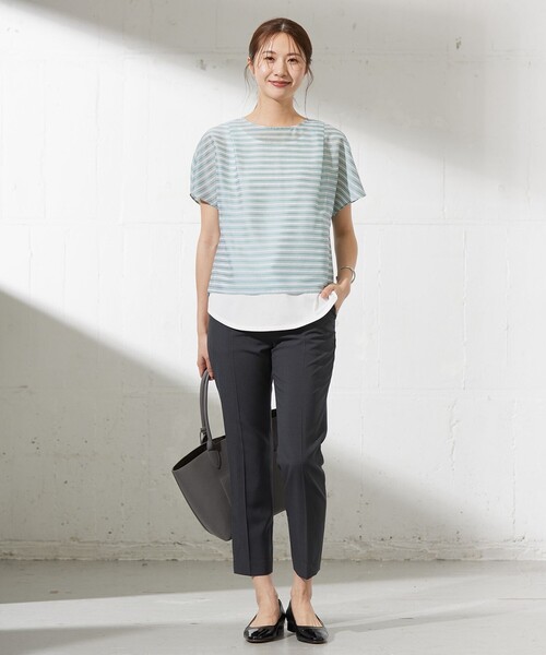 シアーボーダーツイン カットソー tシャツ シアーボーダーツイン カットソー レディース