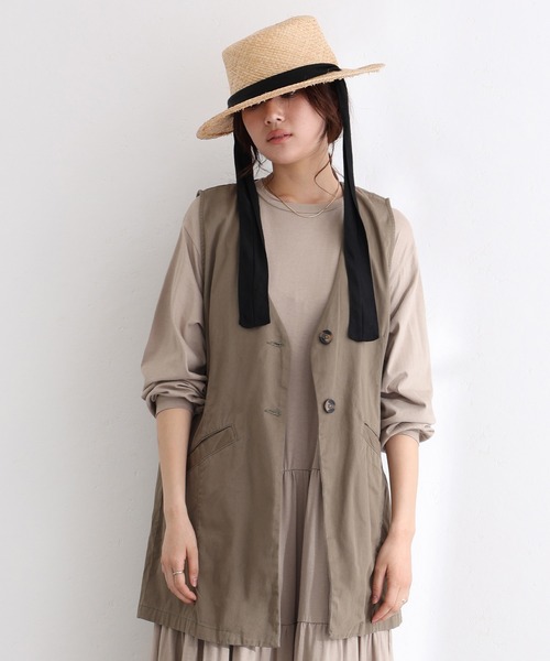 カーディガン ツイルノーカラージレ レディース ElegChic カーディガン ツイルノーカラージレ レディース