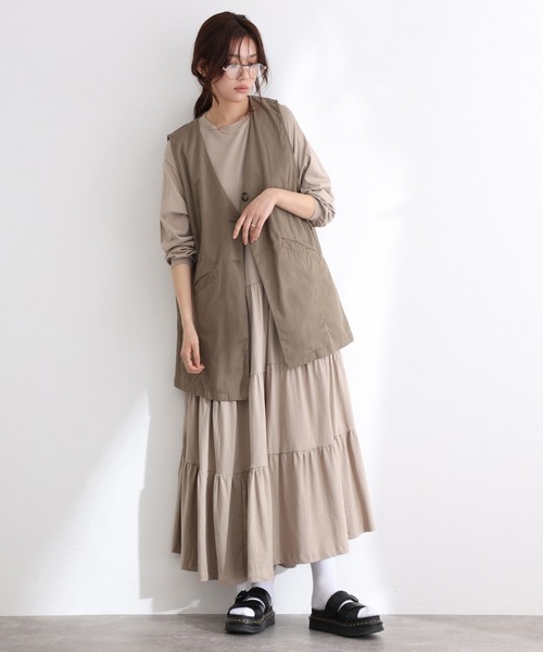 カーディガン ツイルノーカラージレ レディース ElegChic カーディガン ツイルノーカラージレ レディース