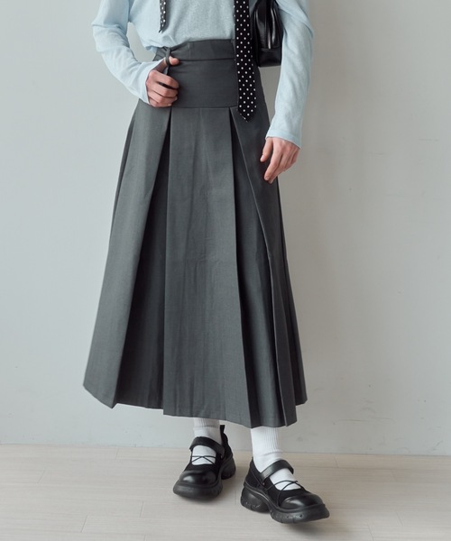 PLATS PLEATS プリーツスカート サイズ2 ダークグレー