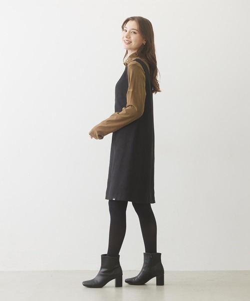 【新品・未使用】MILK FEDネイビー レースアップ ミニワンピース 七分丈 MILKFED. ワンピース V NECK DRESS : ZOZOTOWN Yahoo!店 - 通販