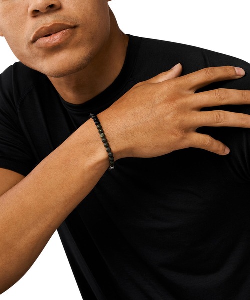 ARMANI EXCHANGE ブレスレット AXG0141040 シルバー×ブラック ARMANI EXCHANGE アルマーニエクスチェンジ AXG0141040