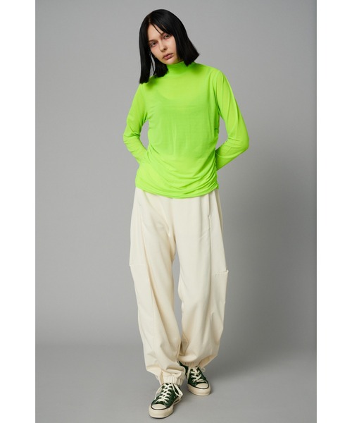 HeRIN.CYE tシャツ Sheer mellow high neck top シアーメロー