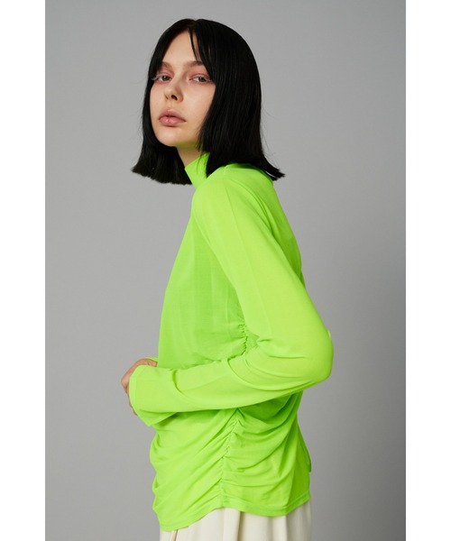 tシャツ Sheer mellow high neck top　　シアーメローハイネックトップ レディース HeRIN.CYE tシャツ Sheer mellow high neck top シアーメロー