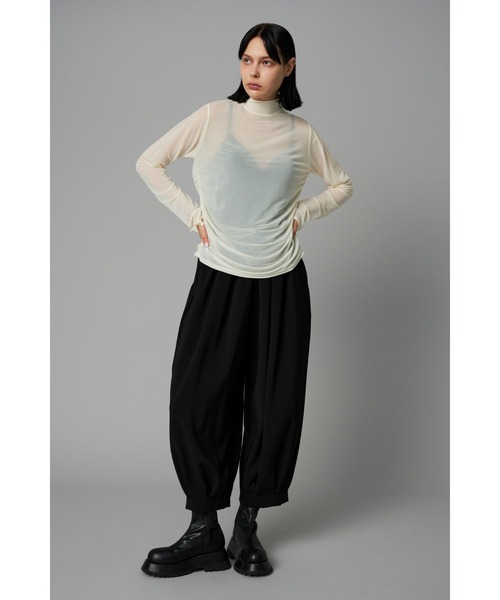 HeRIN.CYE tシャツ Sheer mellow high neck top シアーメロー