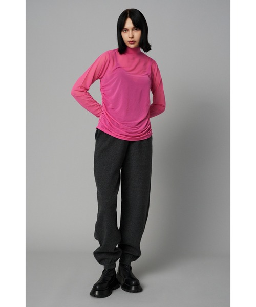tシャツ Sheer mellow high neck top　　シアーメローハイネックトップ レディース HeRIN.CYE tシャツ Sheer mellow high neck top シアーメロー