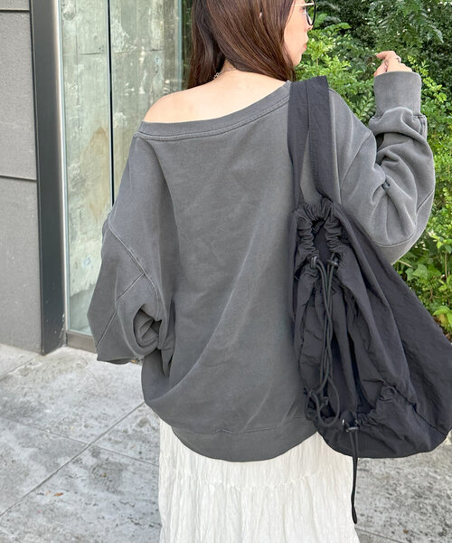 新品 ディスコート【ヘルシー大人見え♪】ピグメントワンショルスウェット WEB限定】ピグメントワンショルスウェット（Tシャツ/カットソー