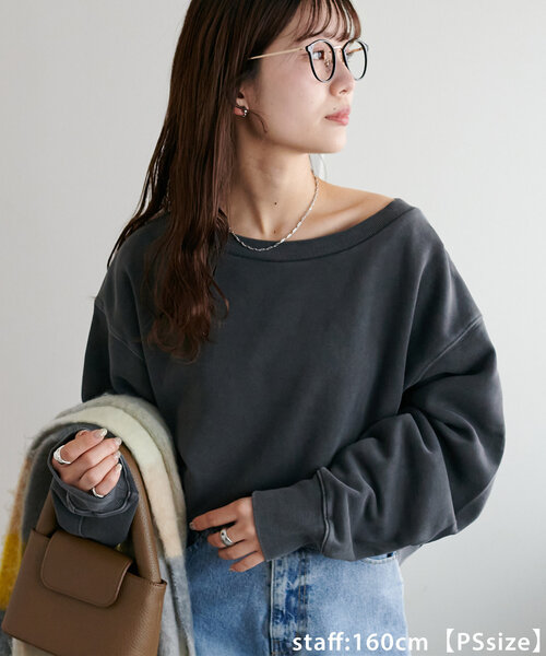 DISCOATピグメントワンショルスウェット WEB限定】ピグメントワンショルスウェット（Tシャツ/カットソー