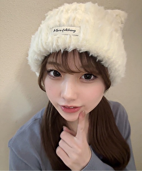 imaskopi 猫耳ニット帽　玉城ティナ　モトーラ世理奈着用 NOLITA LABORATORY ニット帽 ニットキャップ 「 NOLITA / ノリータ