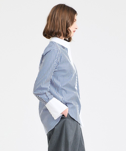 ブラウス シャツ ESTNATION / ロングスリーブ プラケットシャツ レディース ESTNATION ブラウス シャツ / ロングスリーブ プラケットシャツ