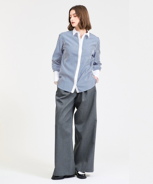 ブラウス シャツ ESTNATION / ロングスリーブ プラケットシャツ レディース ESTNATION ブラウス シャツ / ロングスリーブ プラケットシャツ