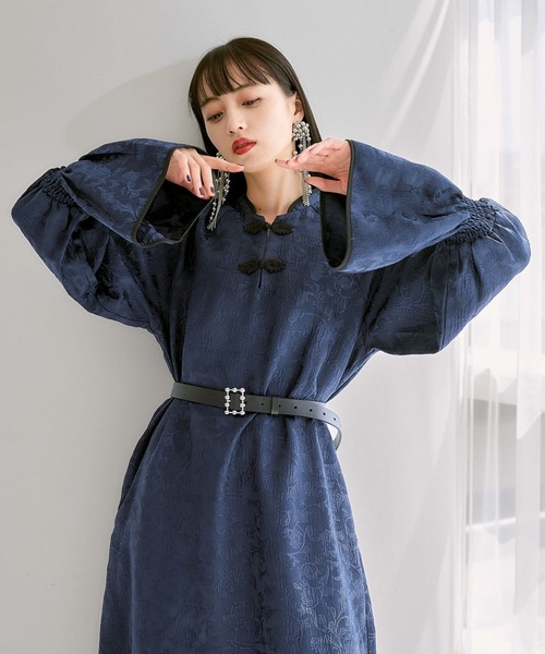 HARE 「HARE」 長袖ワンピース FREE ネイビー レディース
