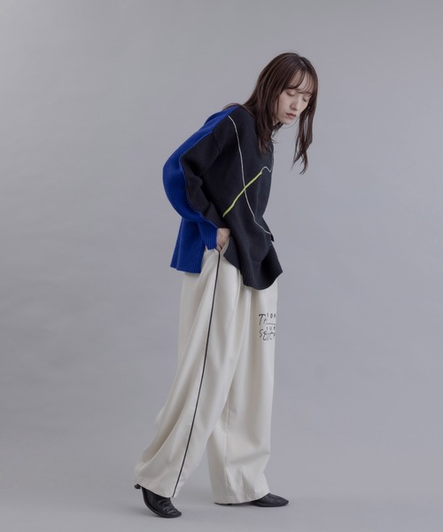 Eimee Law（エイミーロウ） パンツ テキストプリント コクーンギャザー