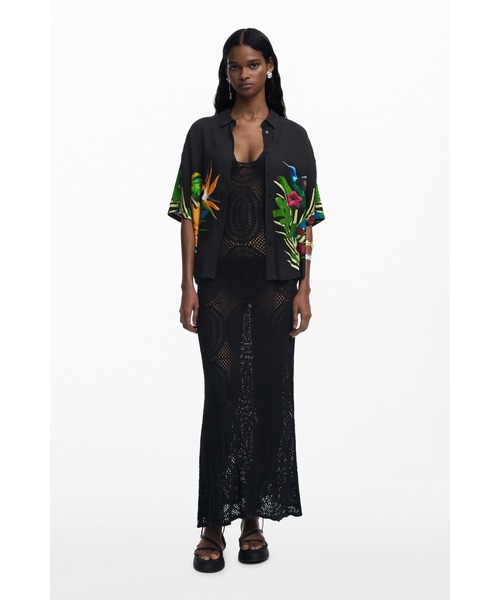 ブラウス シャツ トロピカルパラダイス ハワイシャツ レディース Desigual ブラウス シャツ トロピカルパラダイス ハワイシャツ