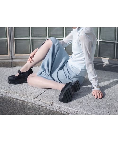 EVOL スニーカー 「XS-LLサイズ展開・軽量」ソール厚底メリー