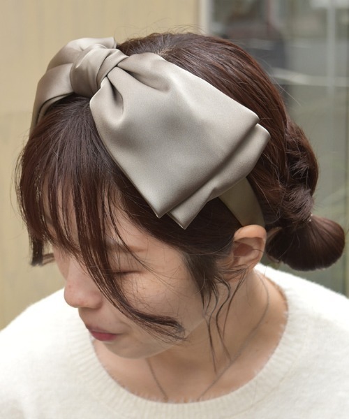 axes femme（アクシーズ ファム） カチューシャ サテンリボン