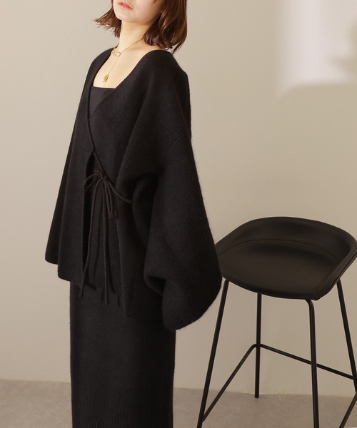 カーディガン cache coeur knit cardigan /カシュクール ボリューム